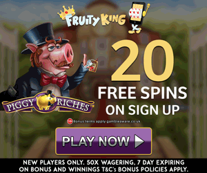 20 free spins at Fruity King