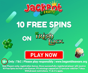 10 Free Spins no deposit bonus on Irish Luck